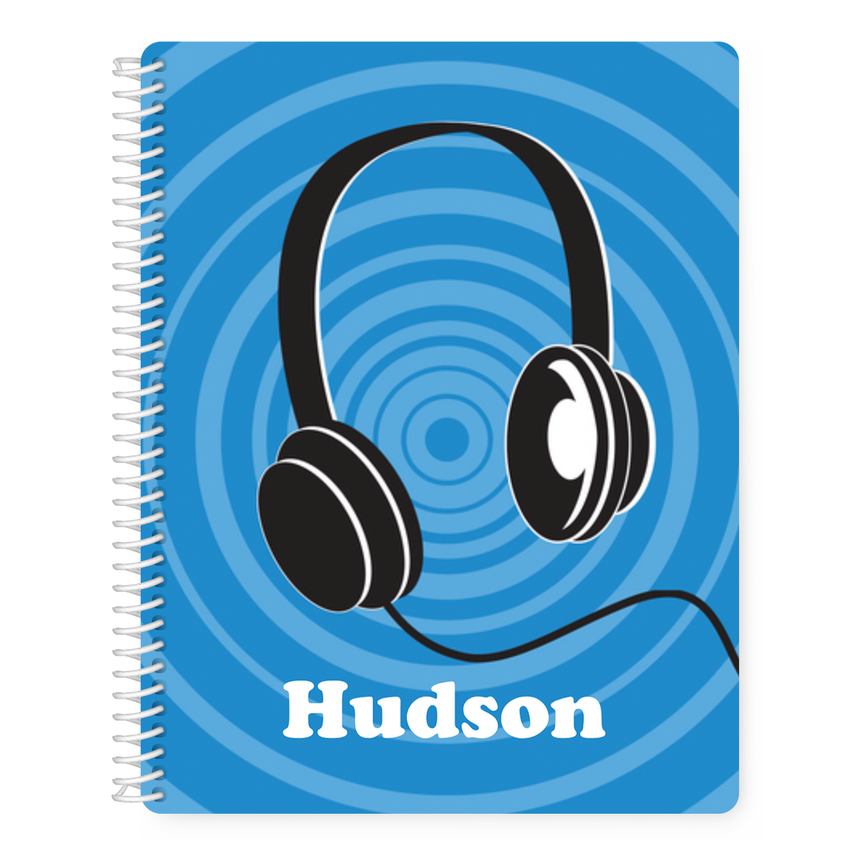 Personalized Glamour Headphones Notebook