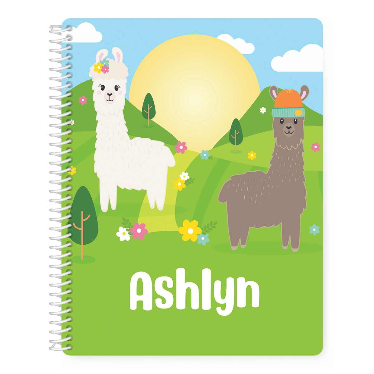 Personalized Llama Notebook and sketchbook