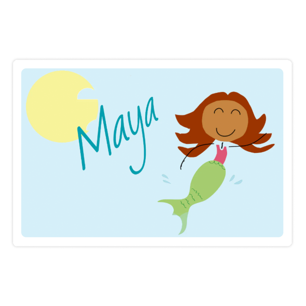 Personalized Mermaid Placemat with hair and skin colors