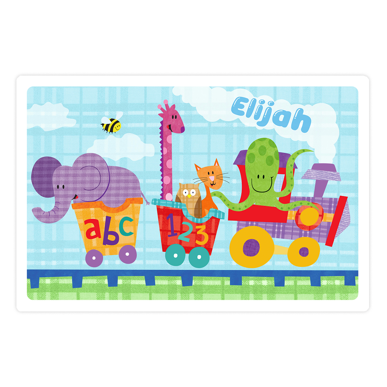 Personalized Alphabet Train Placemat