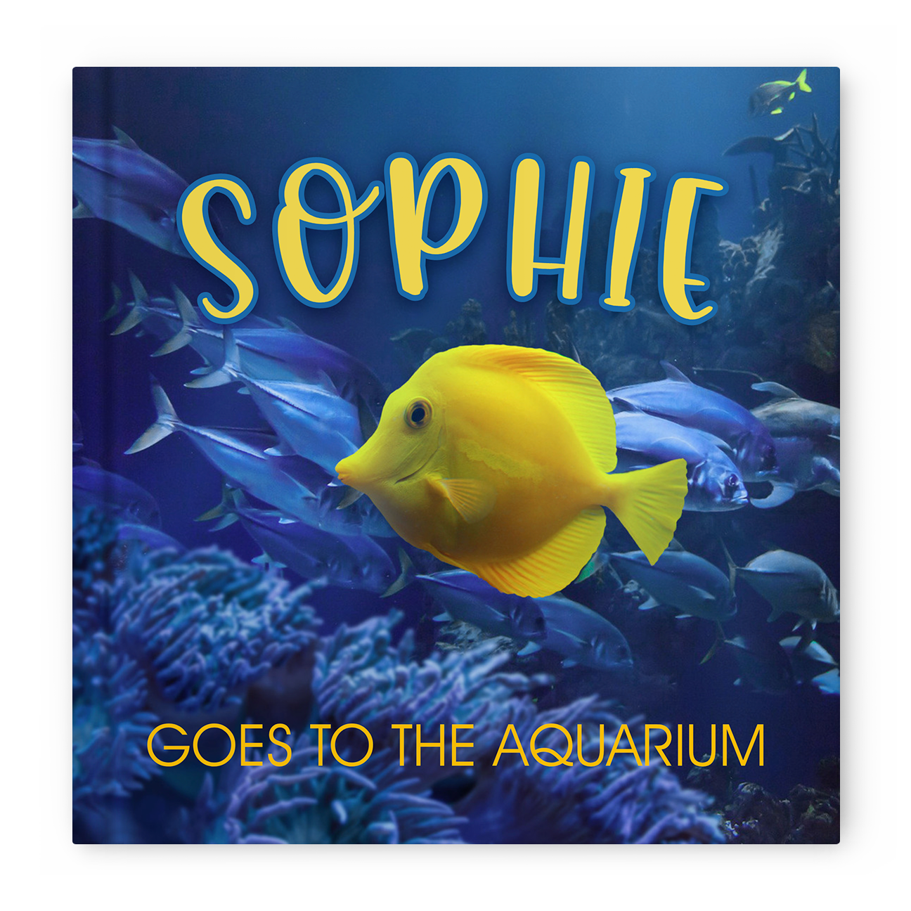 Personalized Aquarium hardcover book