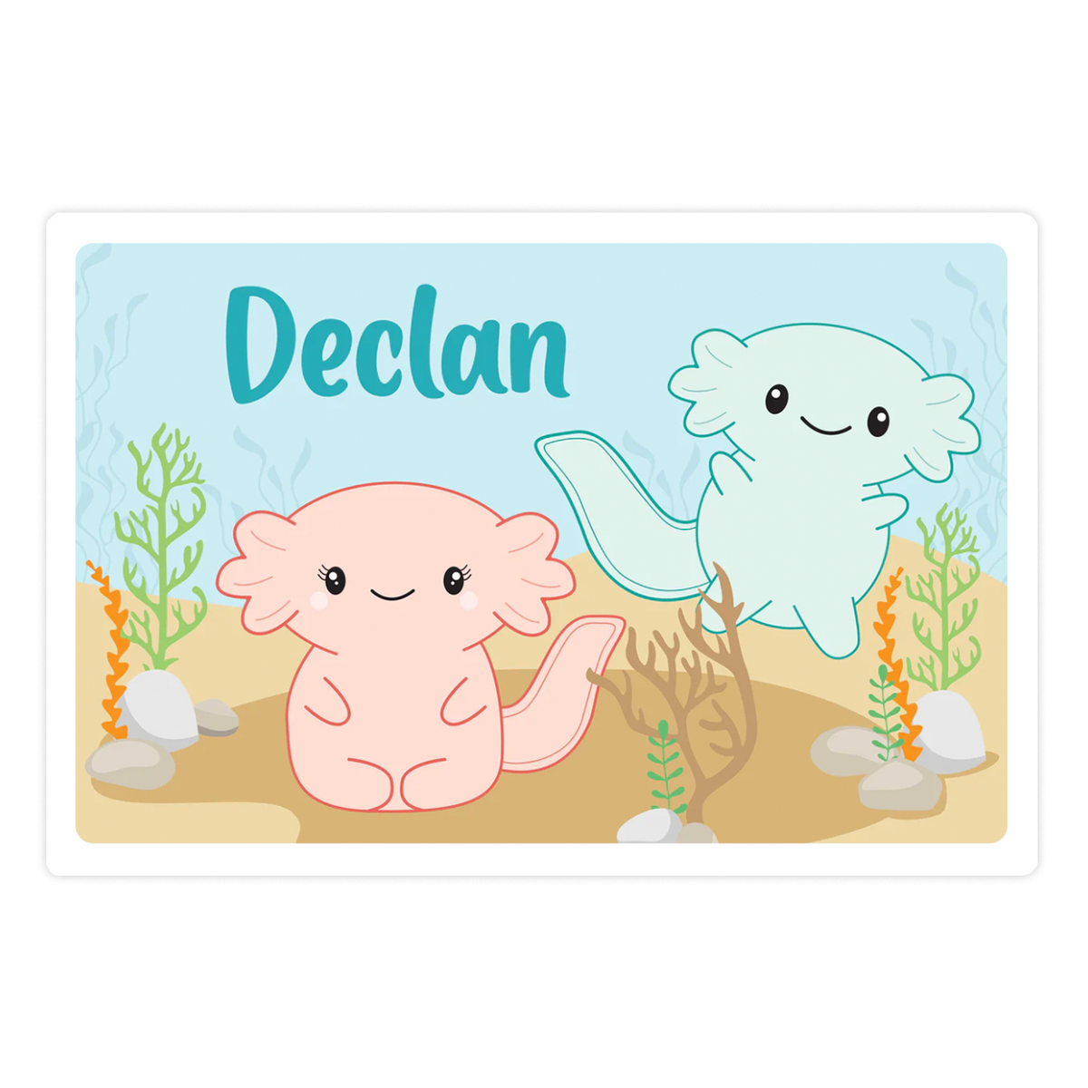 Personalized Axolotl placemat