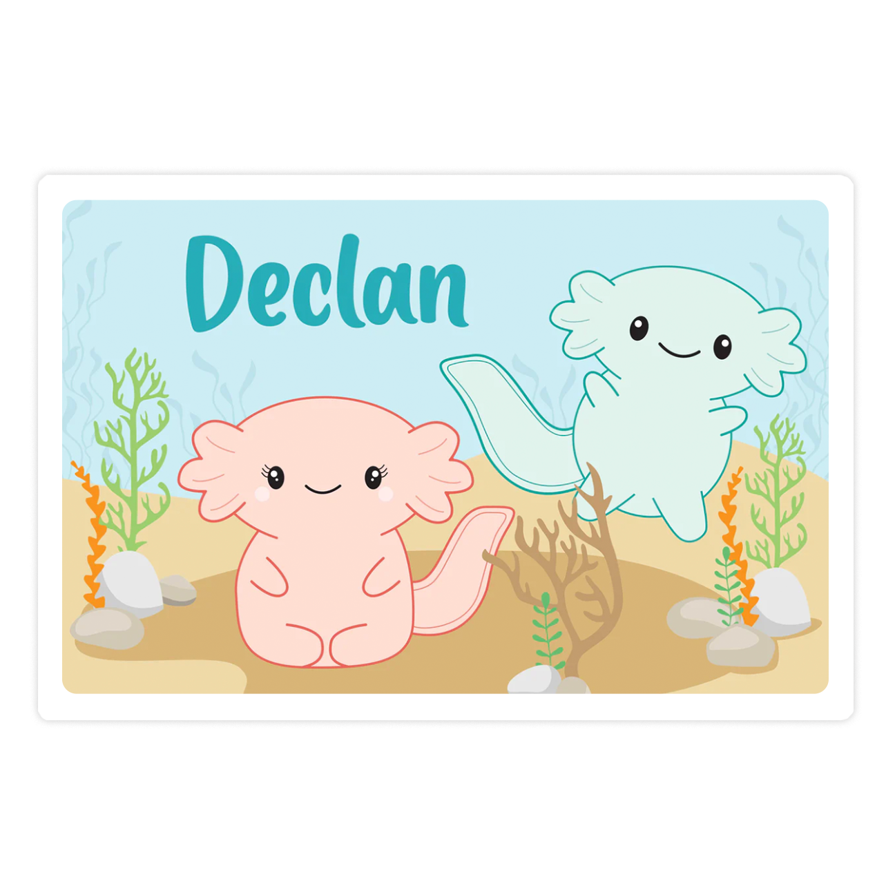 Personalized Axolotl placemat