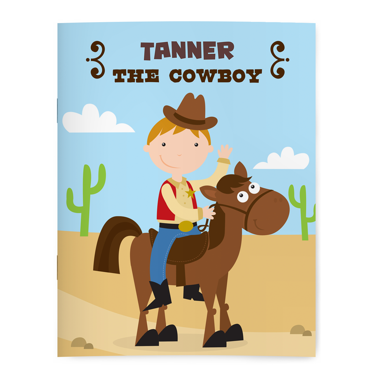Personalized Cowboy Coloring Book