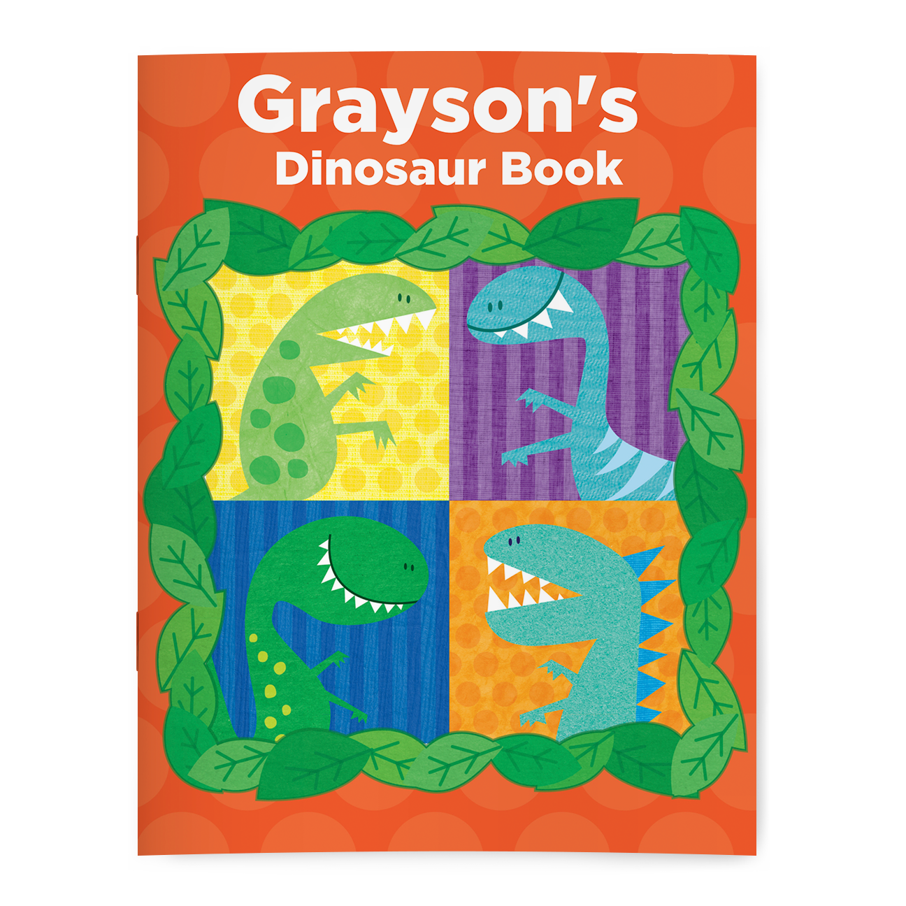 Personalized Pee Wee Dinos coloring book