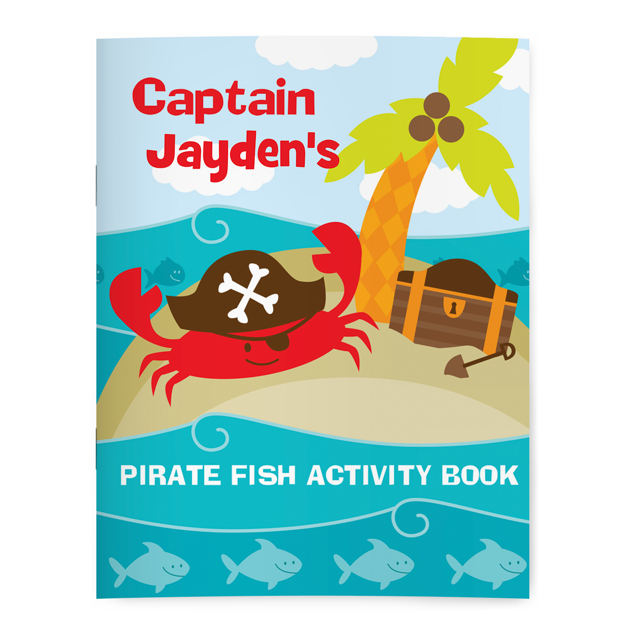 Personalized Pirate Fish Coloring book