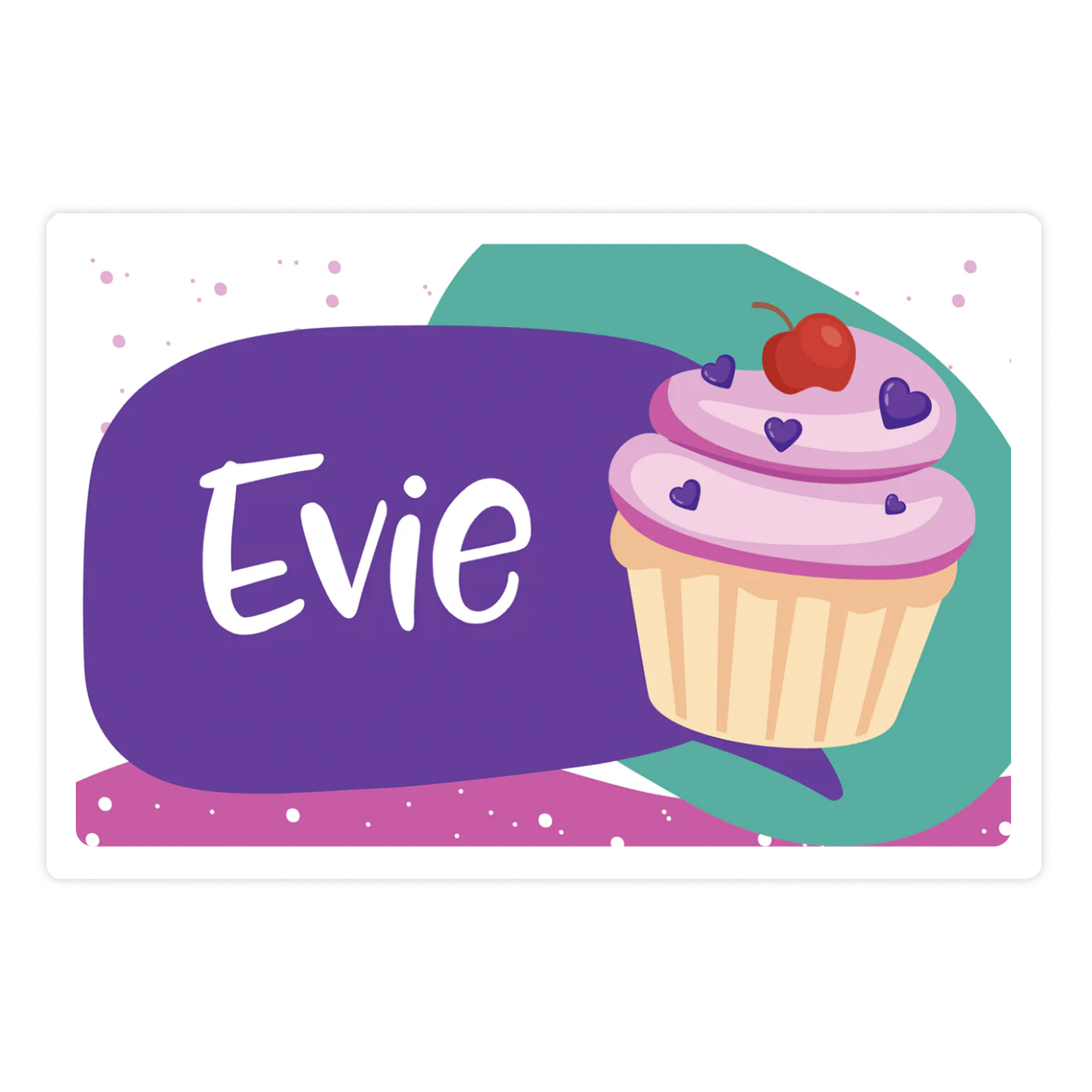 Personalized Cupcakes Placemat