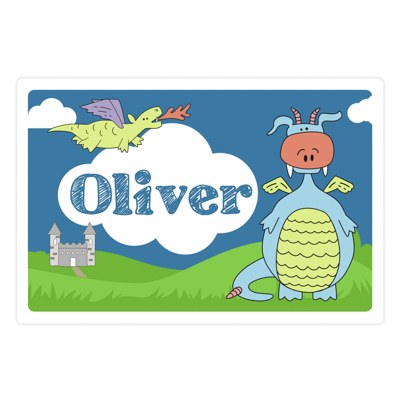 Personalized Dragons placemat