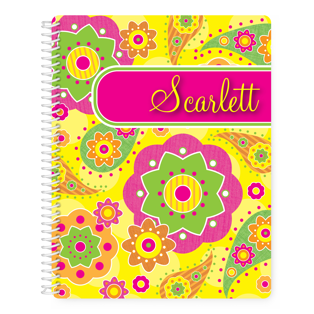 Personalized Fancy Flowers Sketchbook