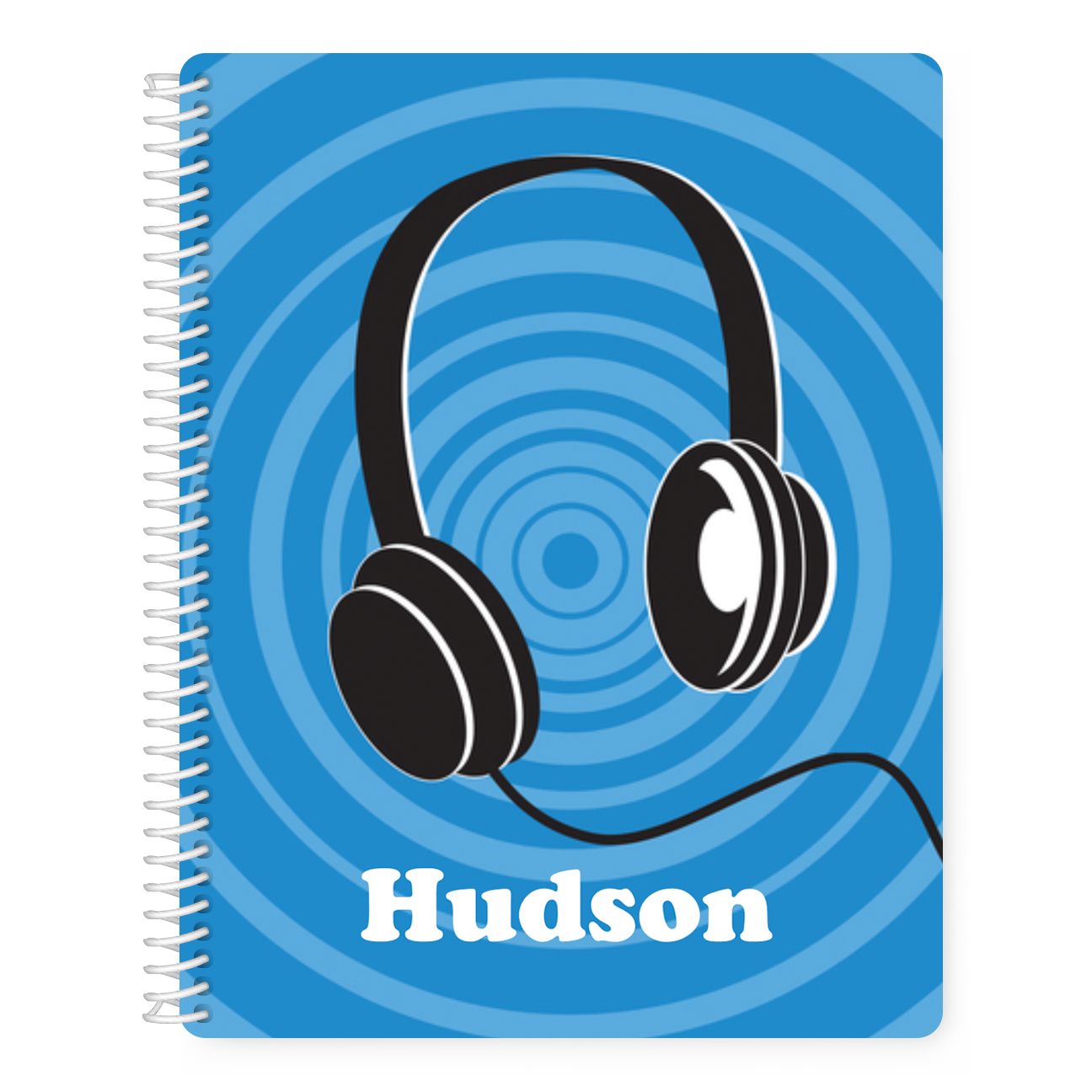 Personalized Glamour Headphones Notebook