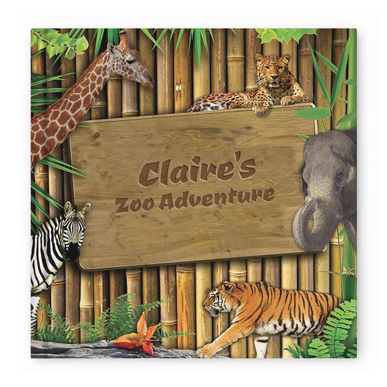 Personalized Goes To the Zoo hardcover book