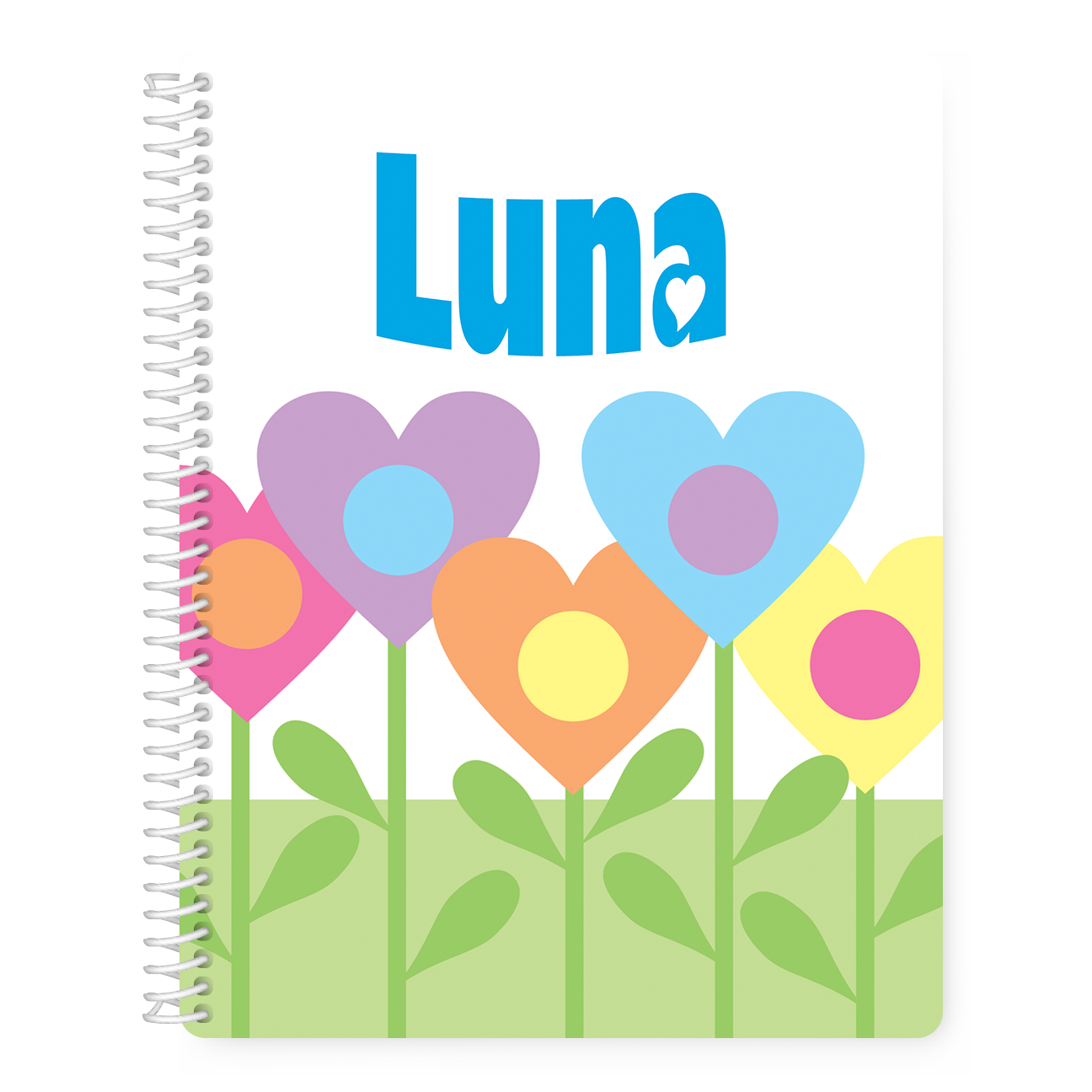 Personalized Heart Garden Sketchbook