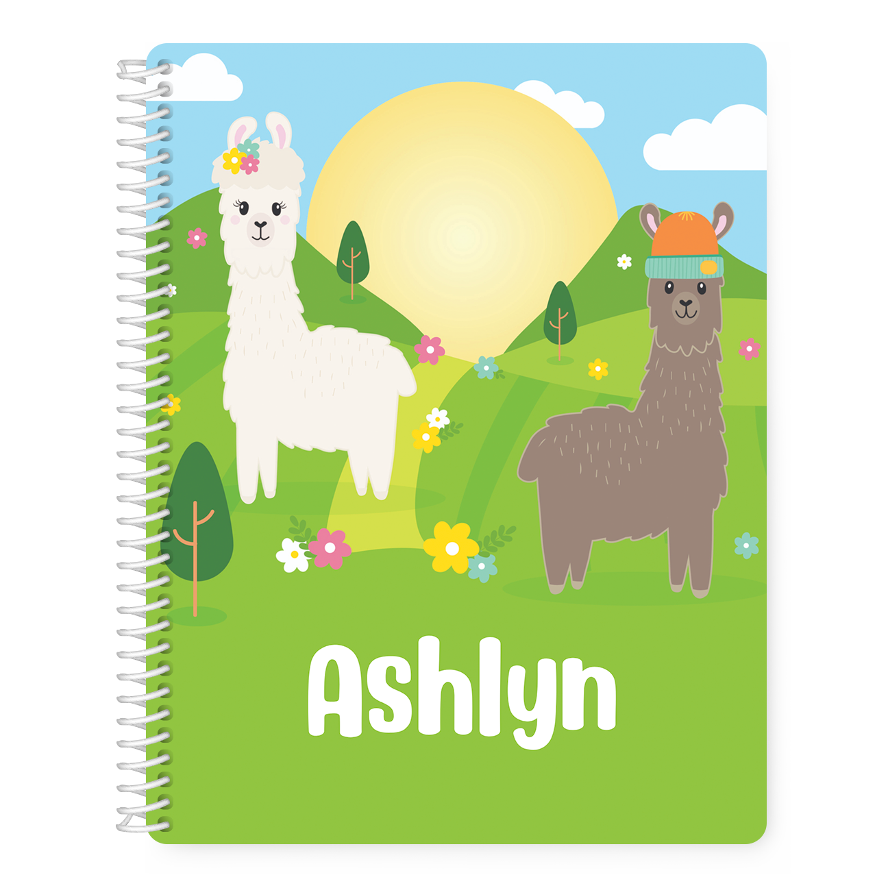 Personalized Llama Notebook and sketchbook