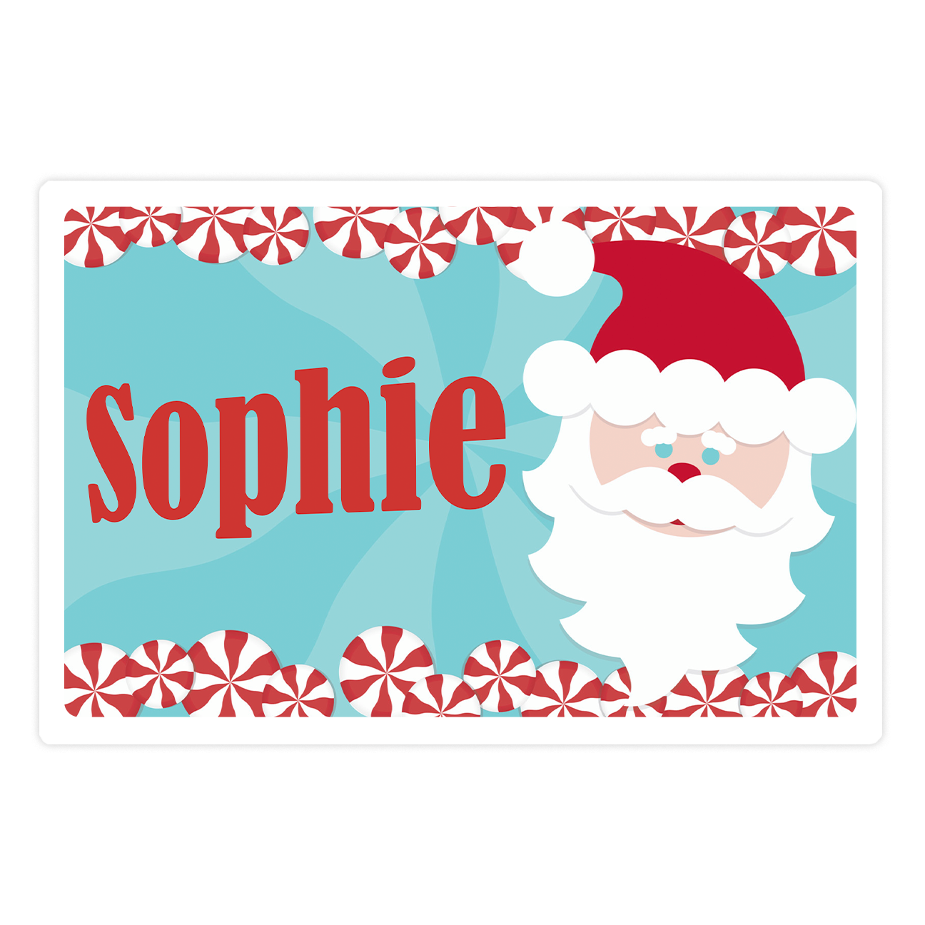 Personalized Mod Santa Placemat