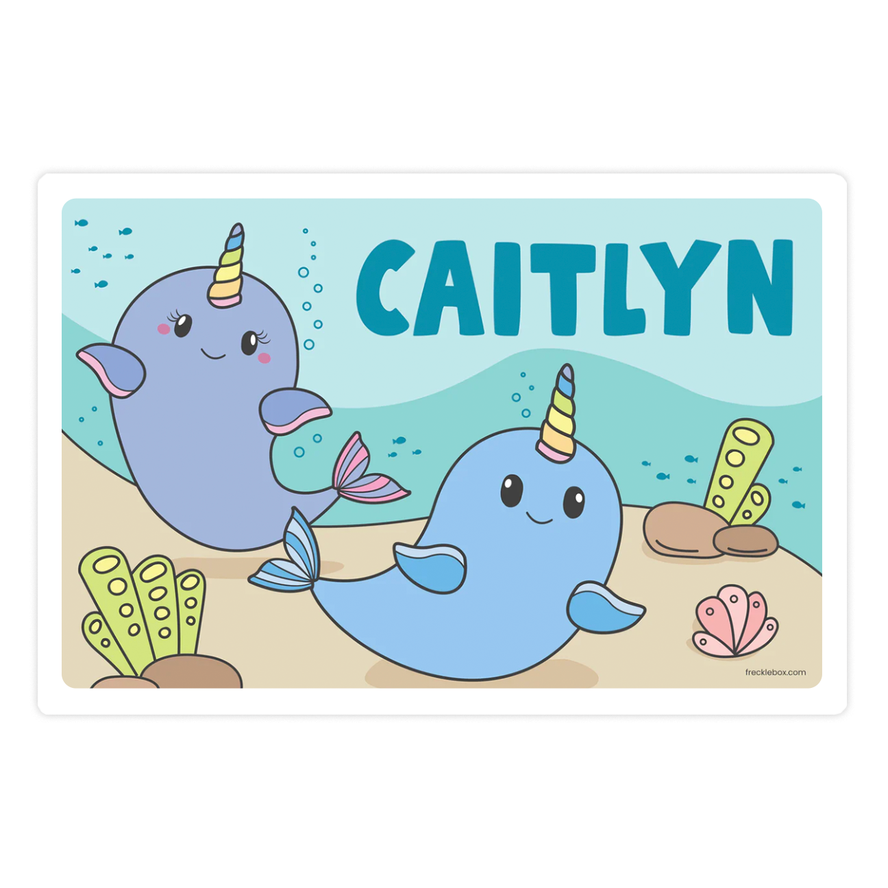 Personalized Narwhal Placemat