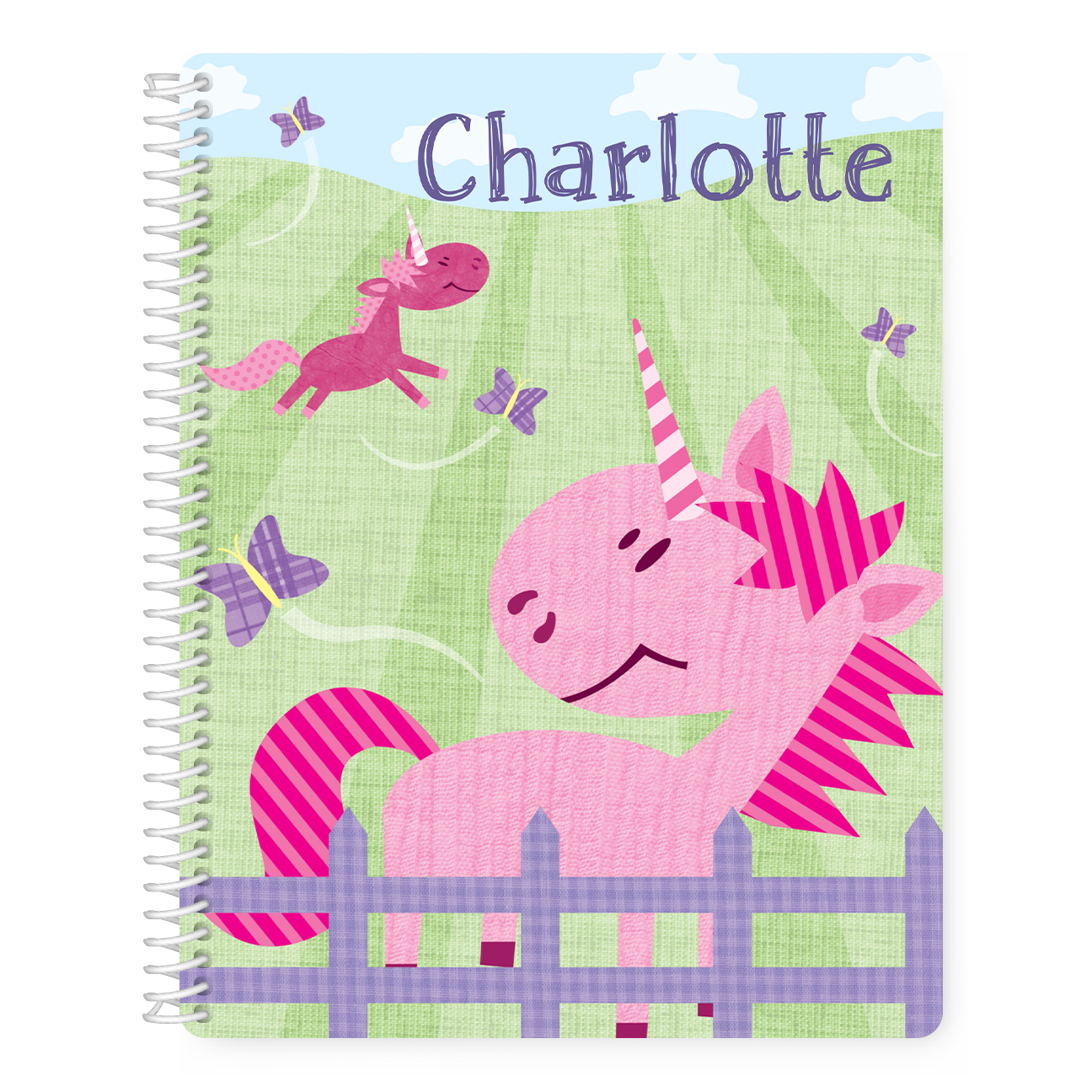 Personalized Pink Pastures Sketchbook and Notebook