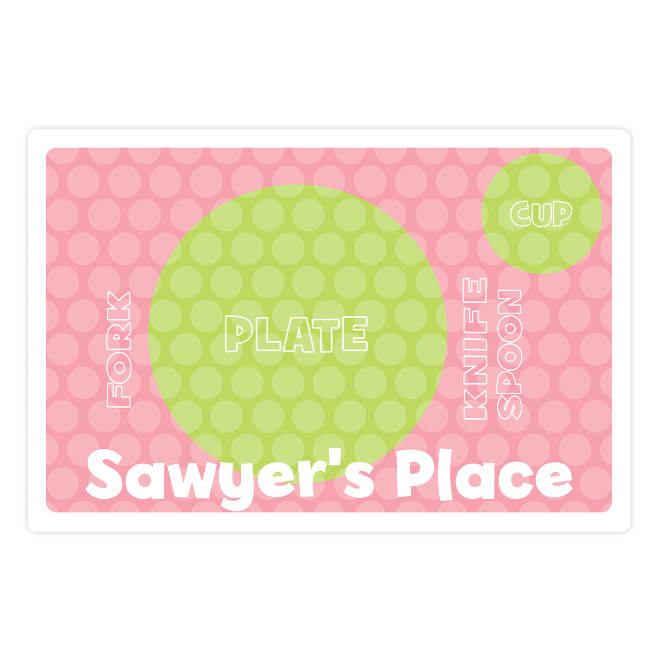 Personalized PinkADot Placemat