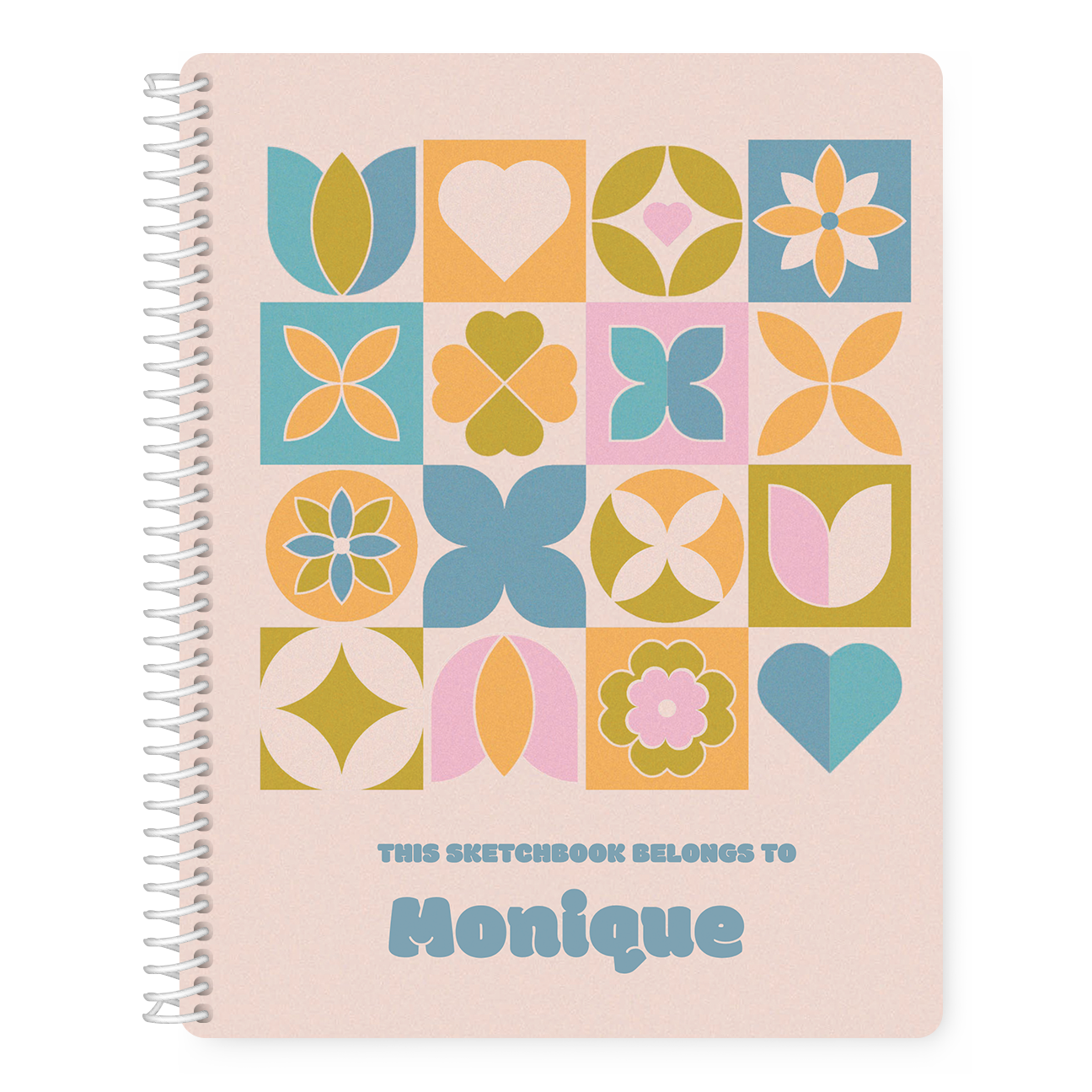 Personalized Playful Shapes Sketchbook and Notebook