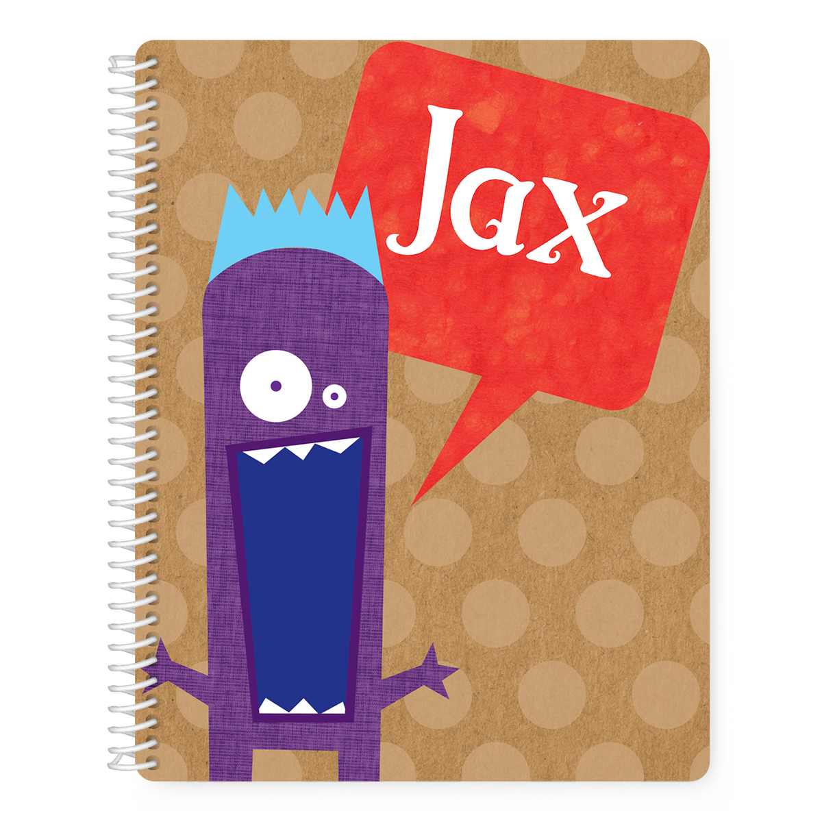 Personalized purple people eater notebook