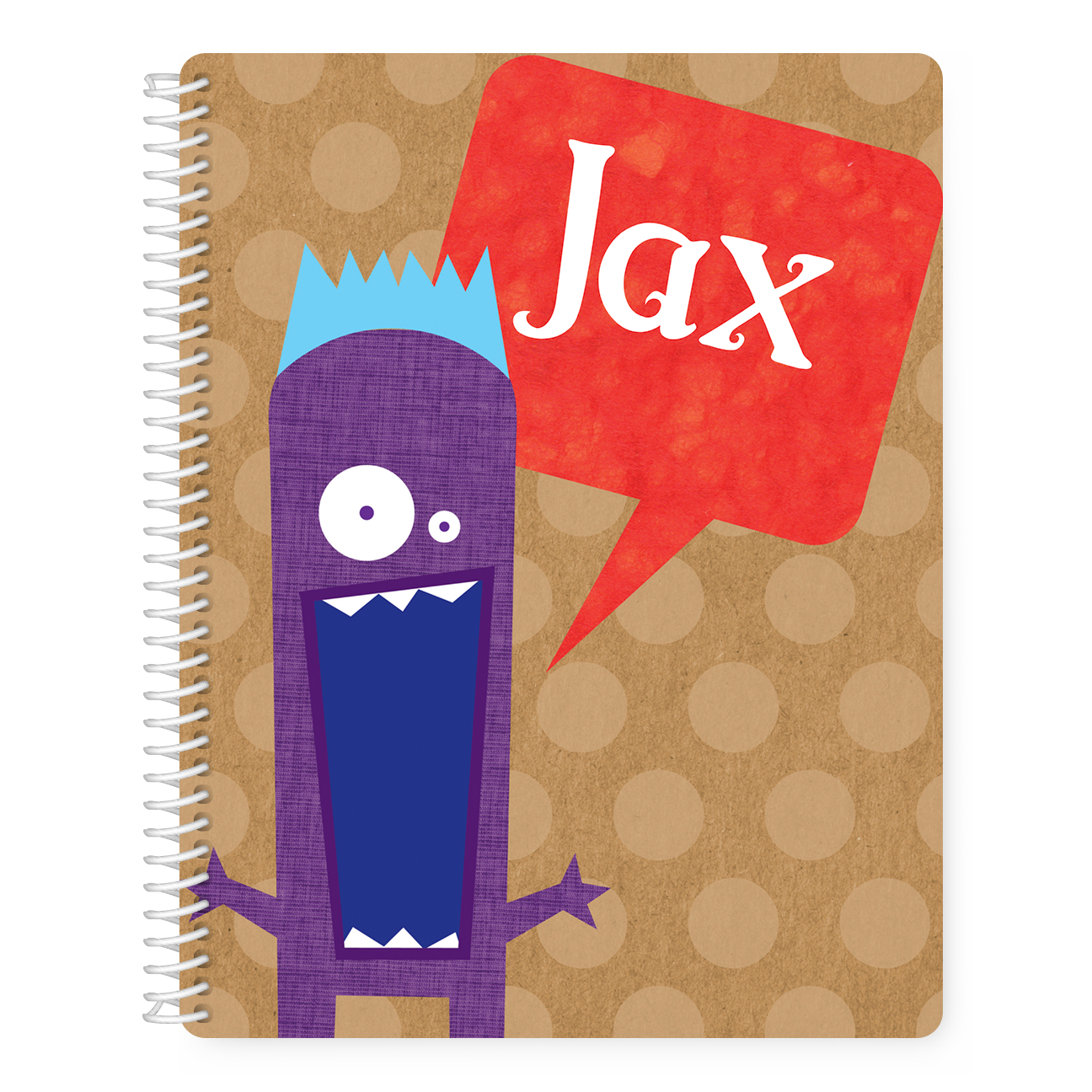 Personalized purple people eater notebook
