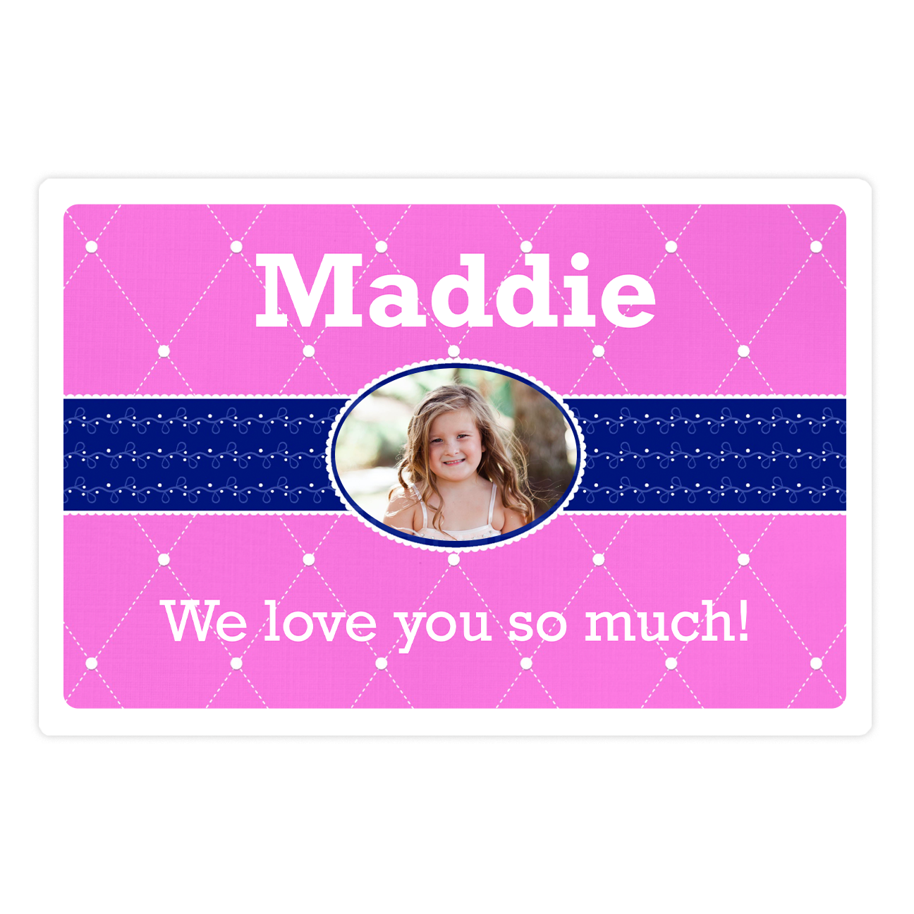 Personalized quilted placemat