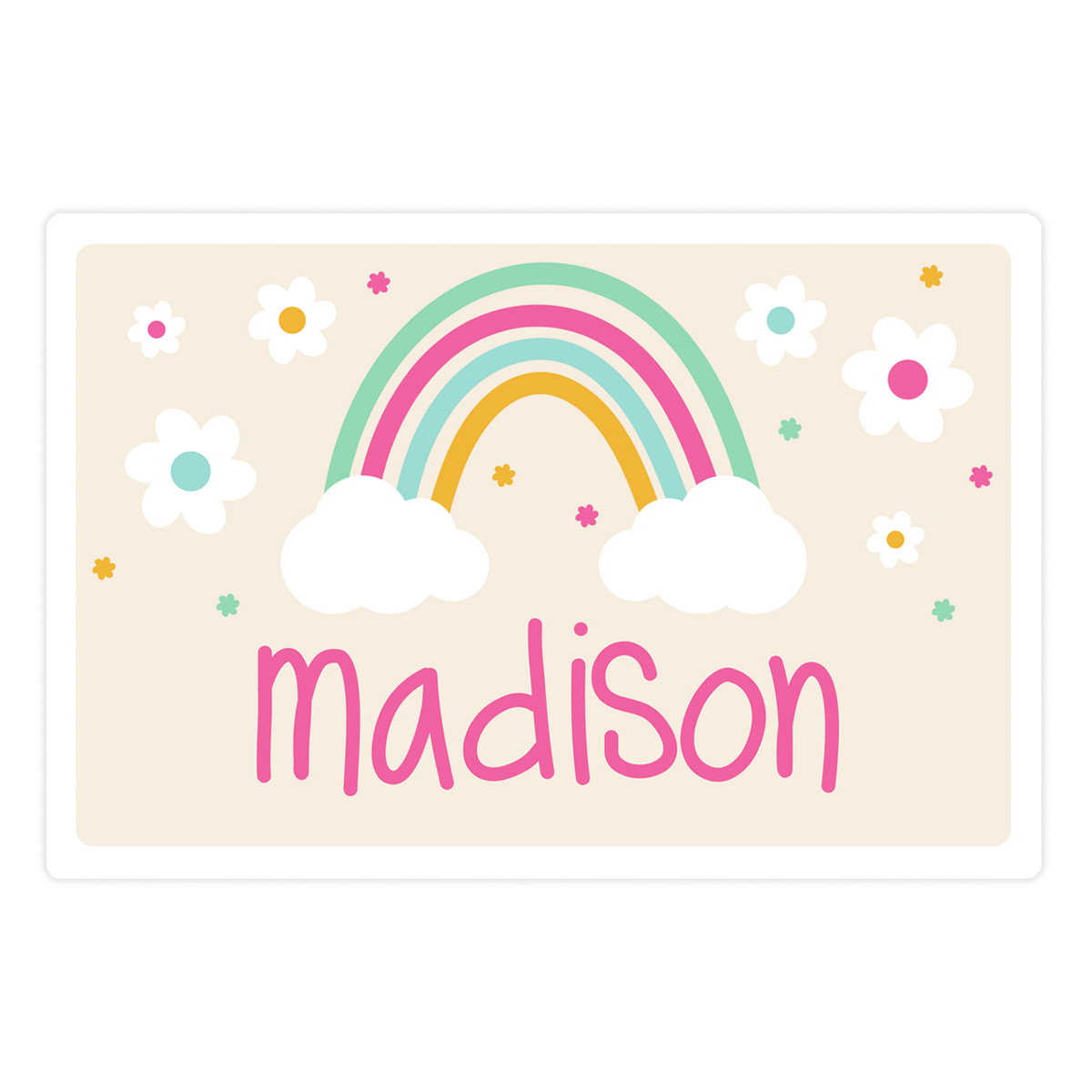 Personalized Rainbow placemat