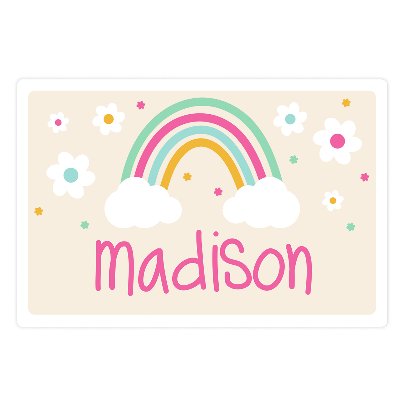 Personalized Rainbow placemat
