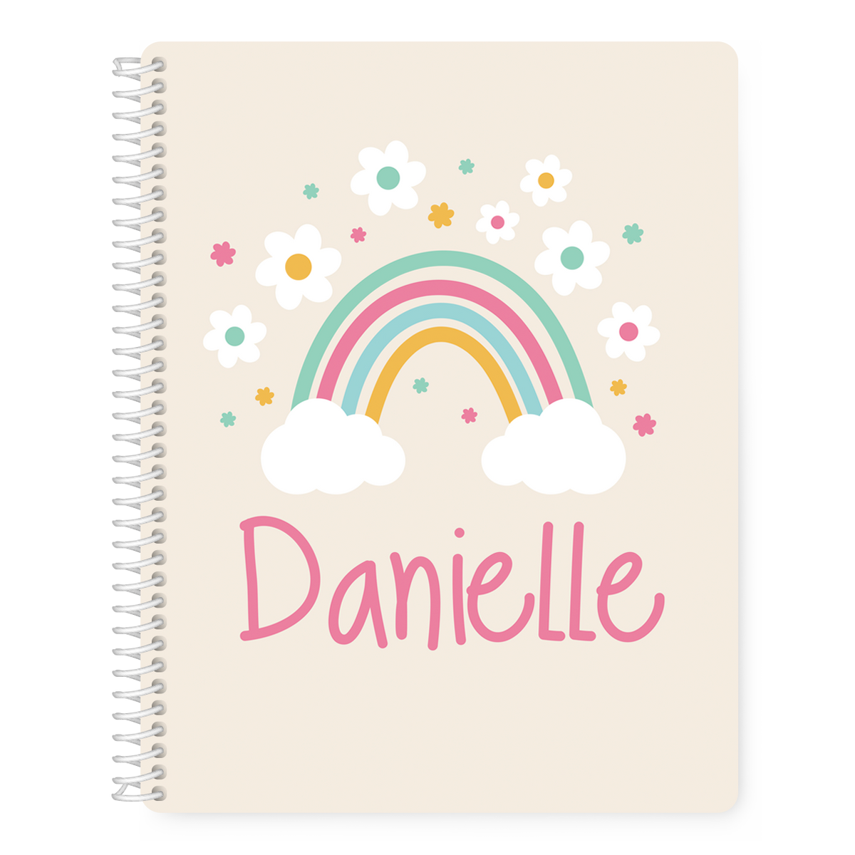 Personalized rainbow sketchbook