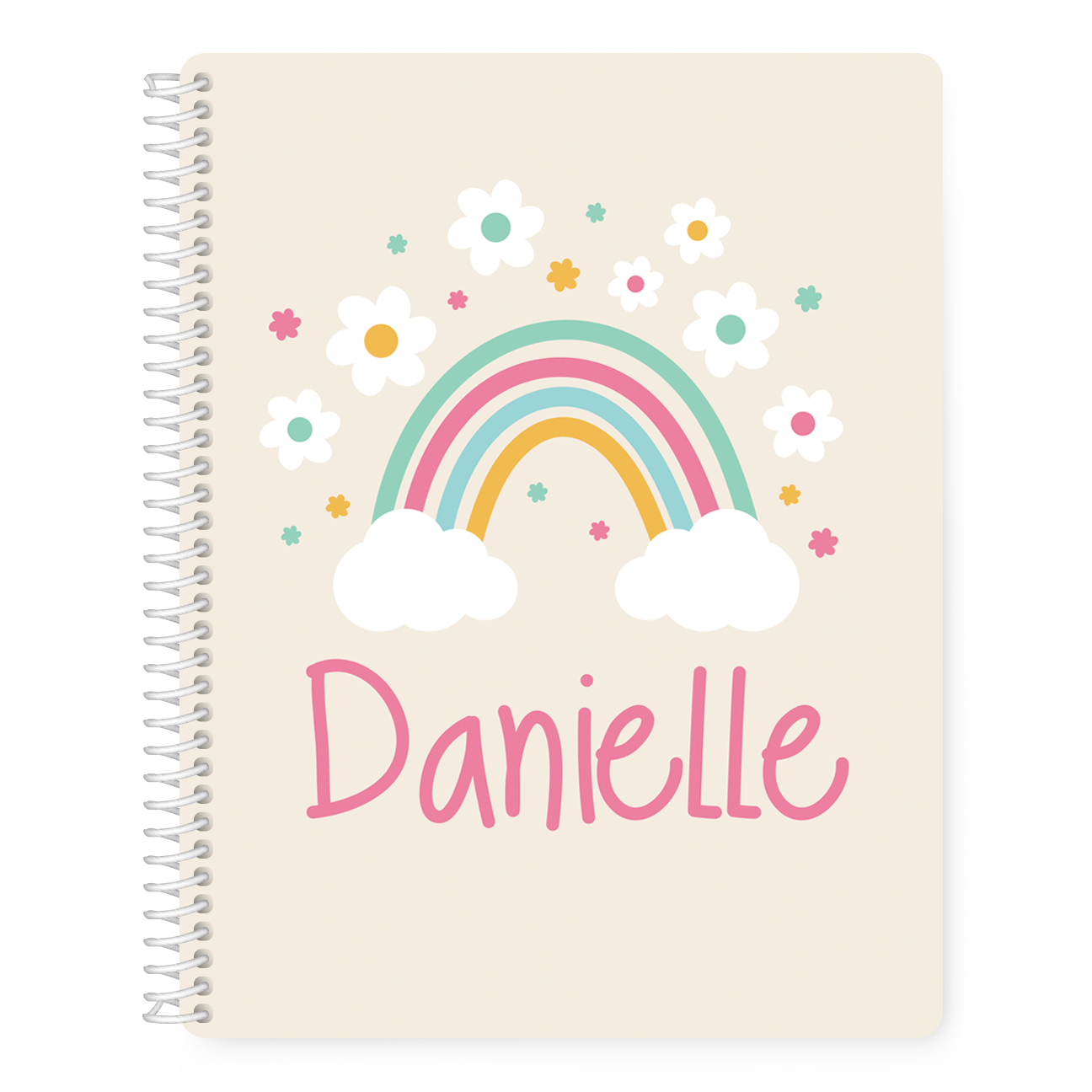 Personalized rainbow sketchbook