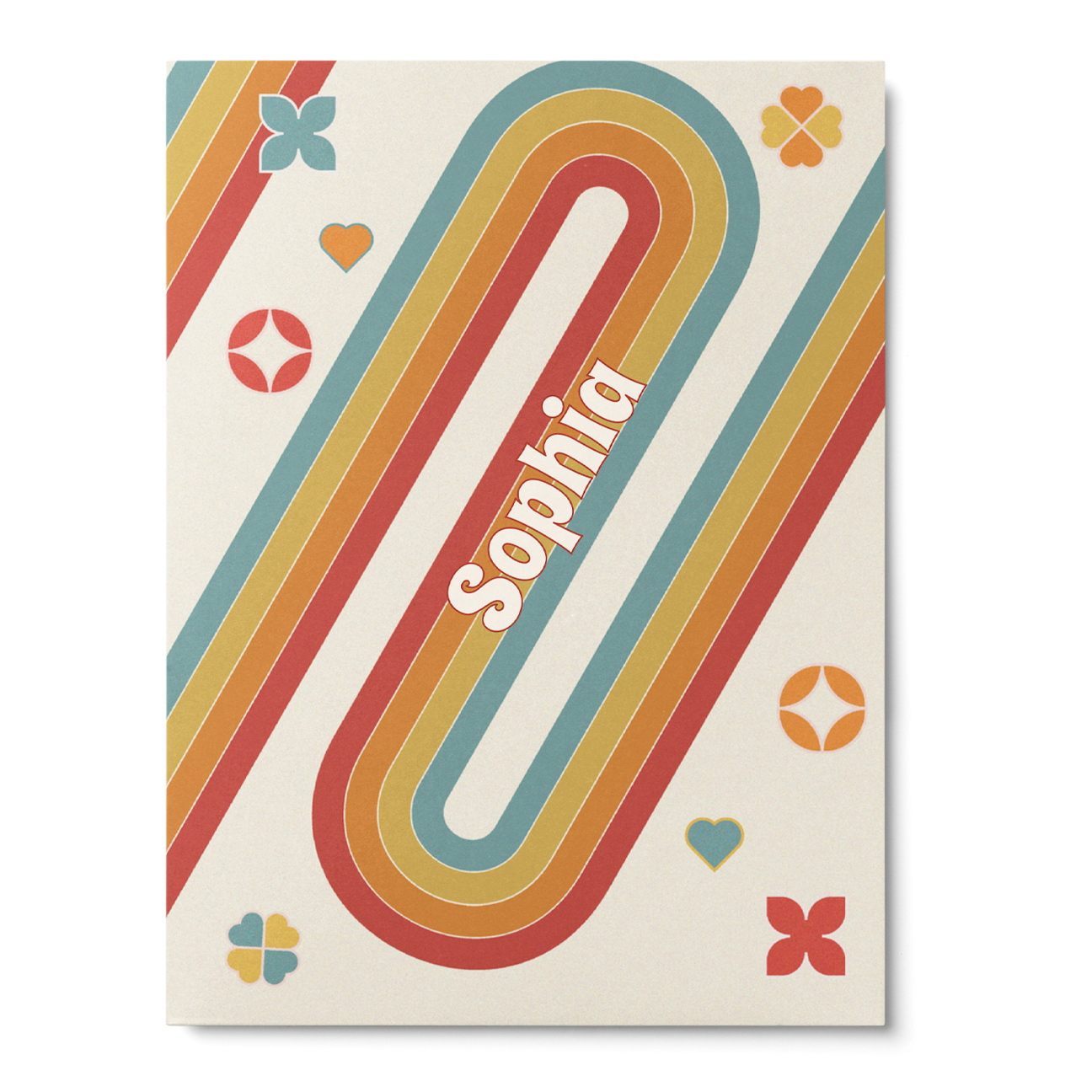Personalized Retro Rainbow Folder