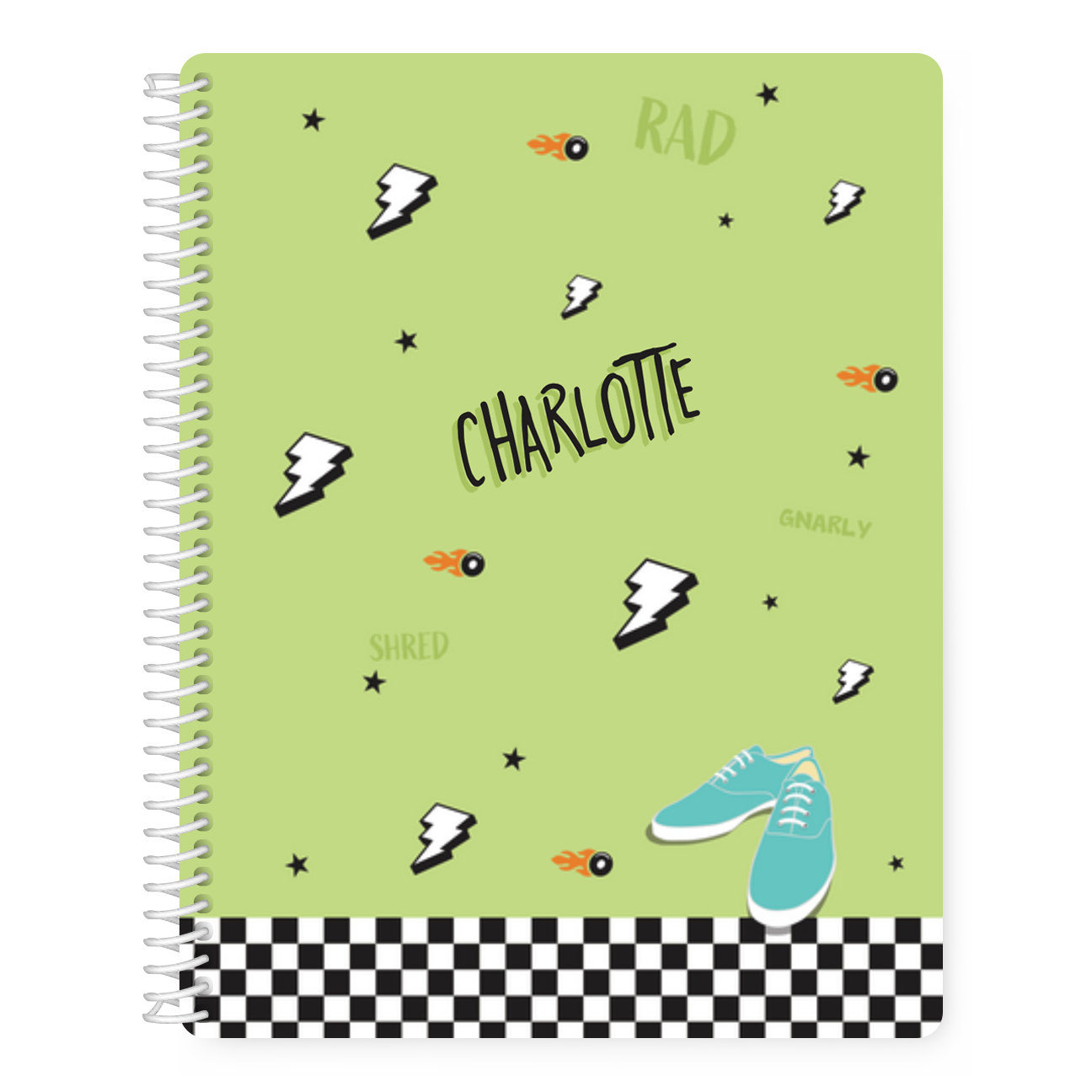 Personalized Skater Notebook and Sketchbook