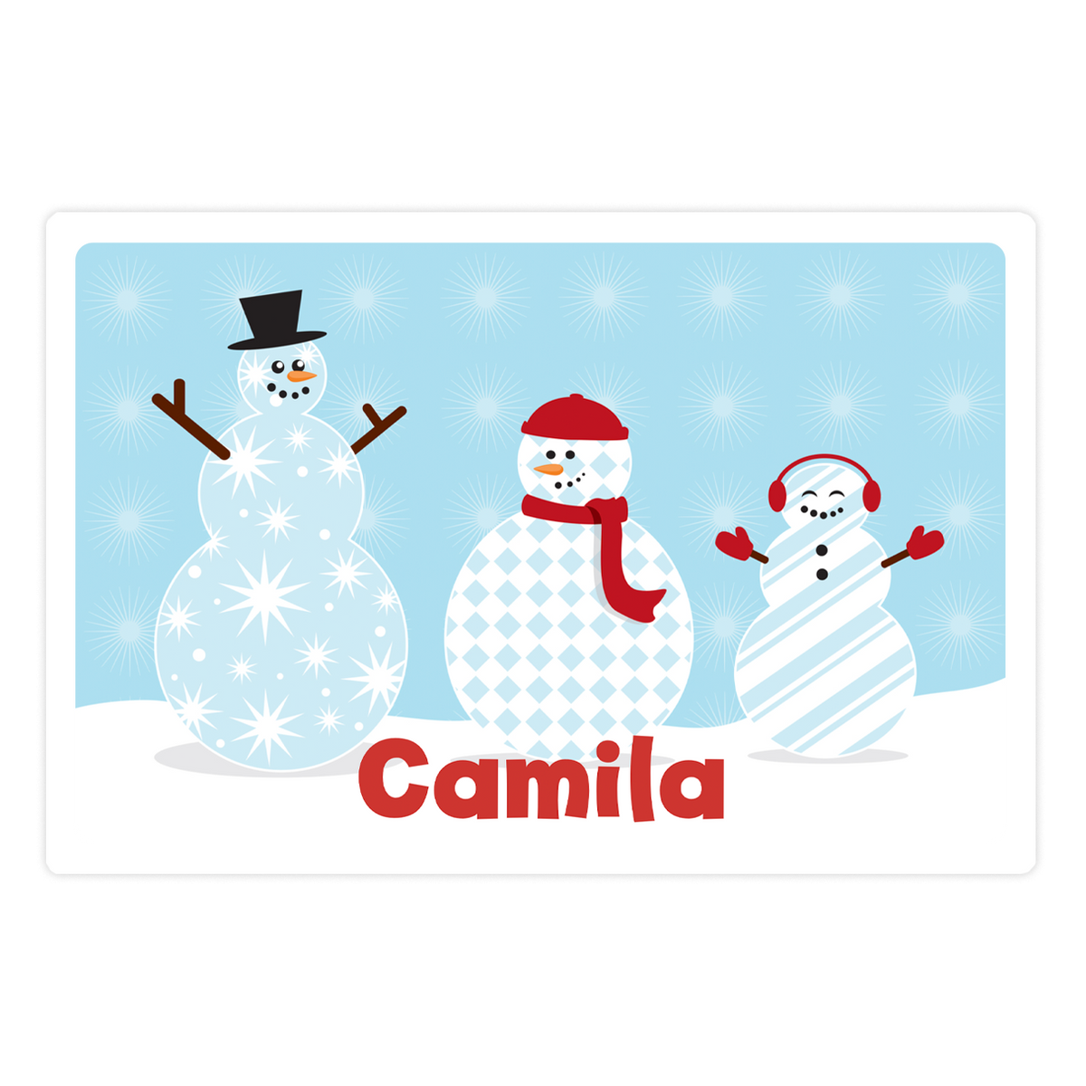 Personalized Snowman Placemat