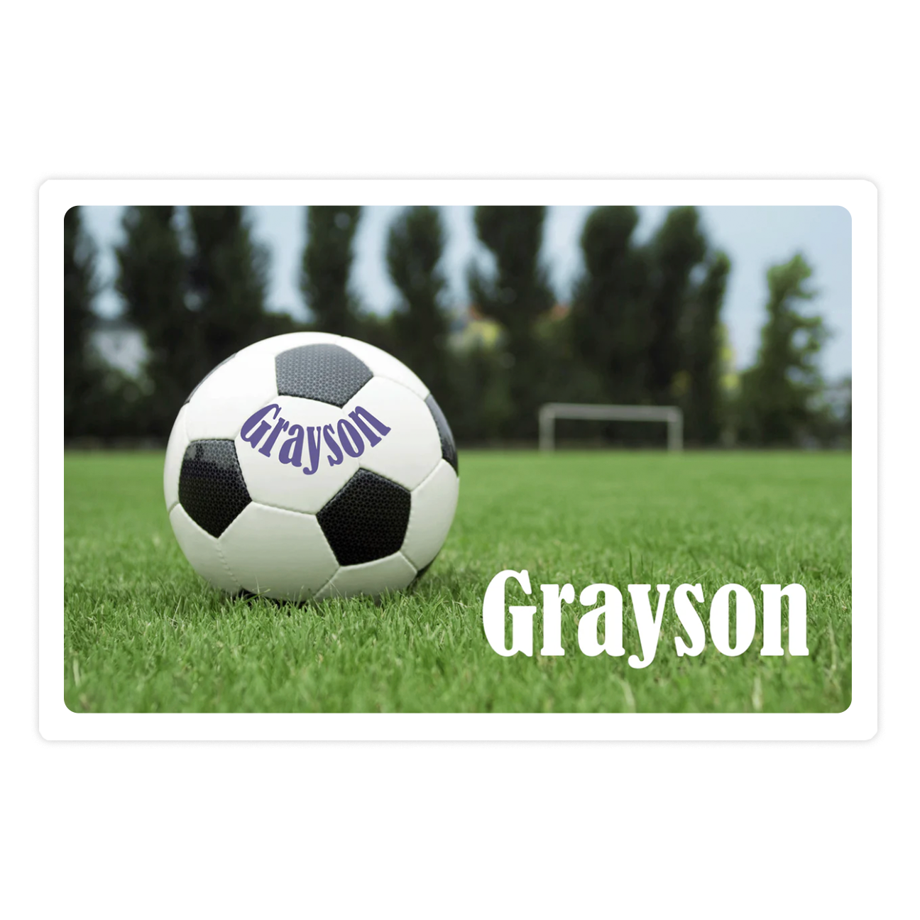 Personalized soccer ball placemat