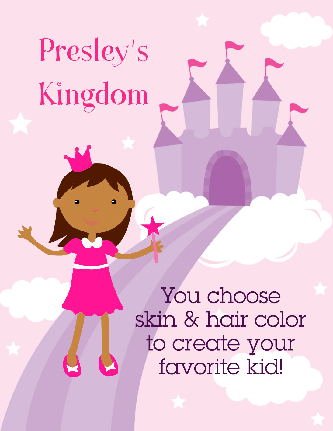 Personalized Princess Kingdom coloring book